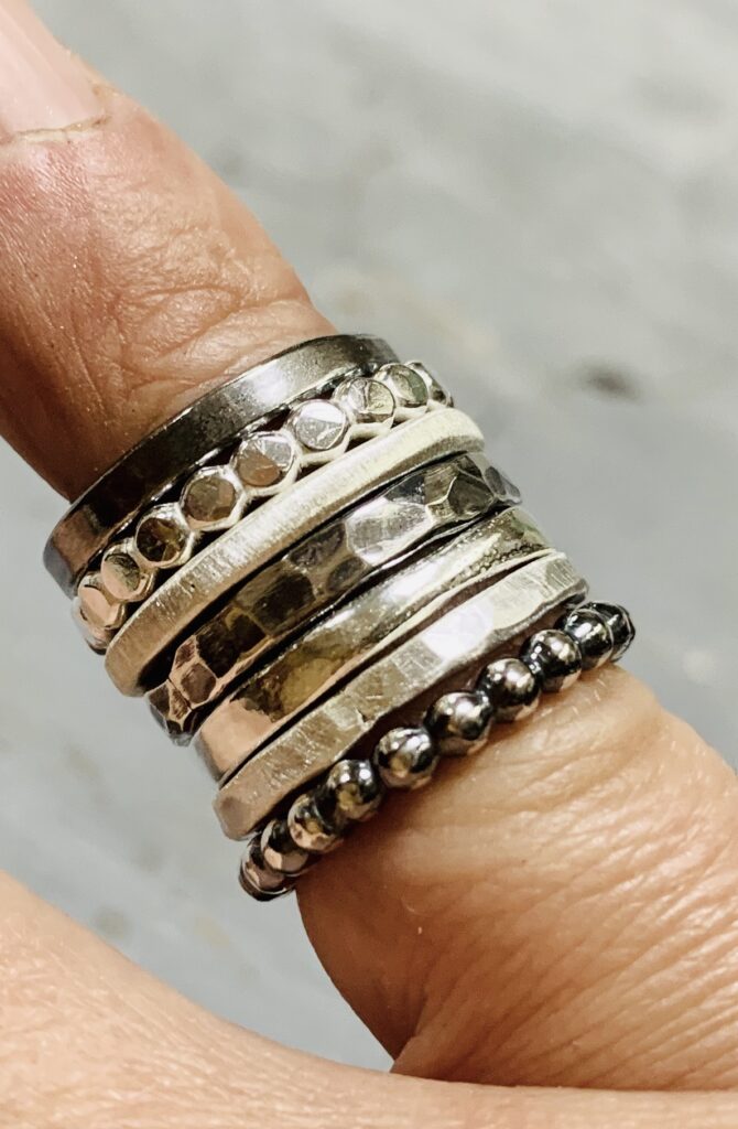 Colette Hazelwood Contemporary Jewellery 8 Silver Stacking Rings